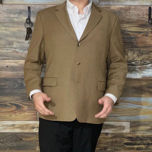 Jos. A. Bank Other - Jos. A. Bank 100% Wool Brown Blazer Sport Jacket Size 48R